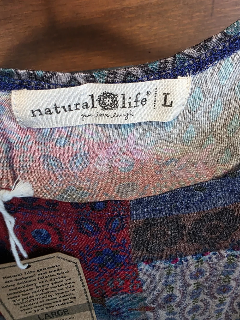 NATURAL LIFE Purple and Red Patchwork Sleeveless Mini Dress